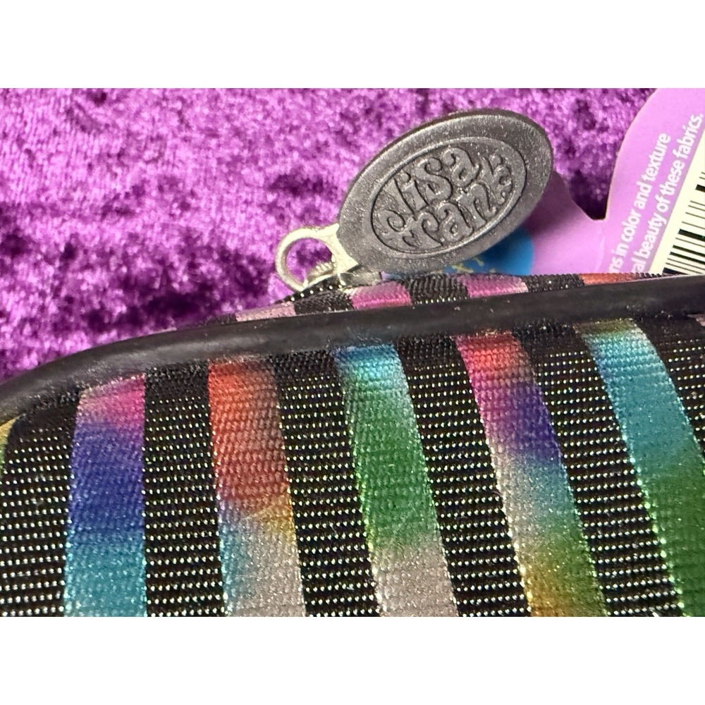 90s Y2K Vtg Lisa Frank Cosmetic Bag Lot Metallic Rainbow Striped Travel‎ Wallet - Picture 6 of 14
